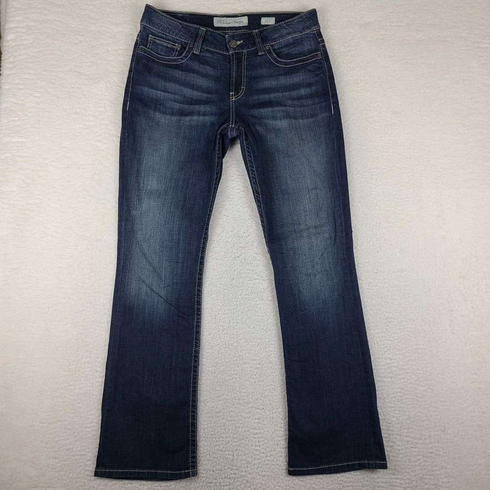 Buckle Jeans Womens 31L 31 Long 31x33.5 Blue Harper Bootcut Dark Wash BKE Denim